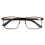 Men's optical frame rectangular metal reading glasses +2.25 1