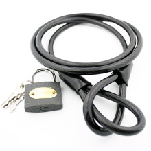 Wideskall bicycle steel cable chain 47 inch with 8mm keyed