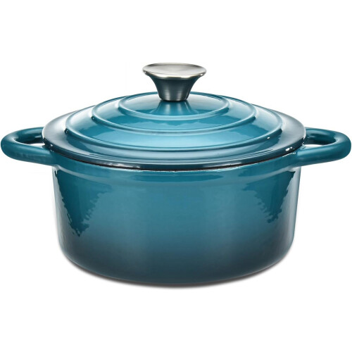 Enamel Cast Iron Dutch Oven Gray 5.5-Quart