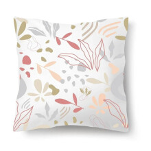 Cotton Linen Pillow Case Scandinavian Floral Print 2 pcs