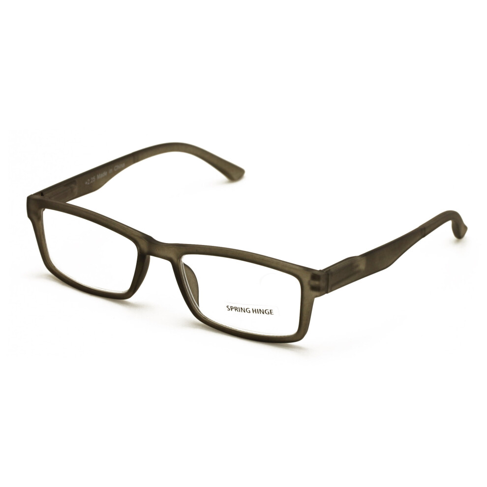 Rectangular Reading Glasses with Spring Hinge +2.25