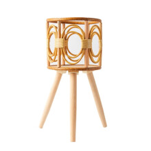 WINDLAND rattan indoor plant stand with legs 3-tier