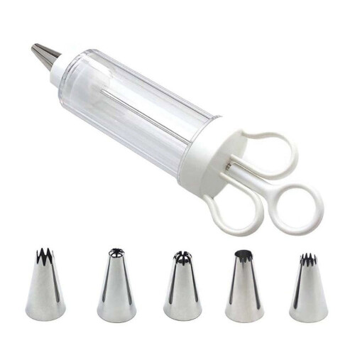 WINDLAND icing dispenser with 5 nozzles for cupcakes and