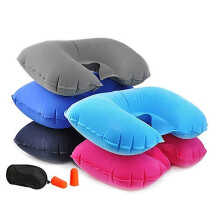 Windfall Inflatable Airplane Neck Pillow Portable U-Shaped