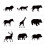 Animal Silhouette Stencils Reusable 9 pcs 1