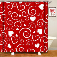 Valentine's Day Shower Curtain 72x72 Inches Waterproof with