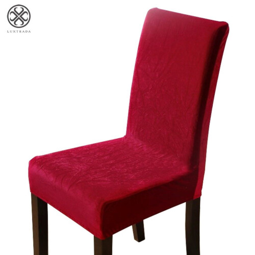 Capas de veludo elástico Luxtrada para cadeiras de jantar (pacote com 4) 1