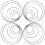 Metal Dream Craft Rings for DIY Projects 20 pcs 5 sizes 3