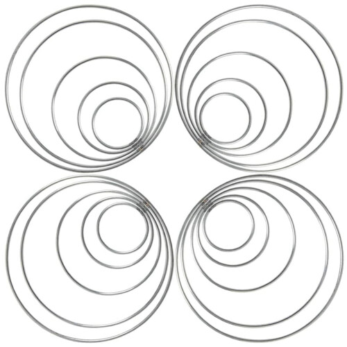 Metal Dream Craft Rings for DIY Projects 20 pcs 5 sizes 2