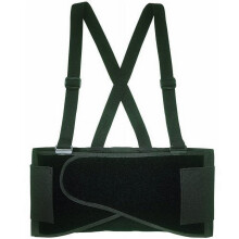 Elastic Lumbar Support Brace Adjustable Black Large/X-Large