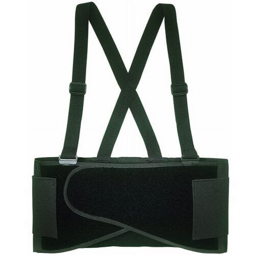 Elastic Lumbar Support Brace Adjustable Black Large/X-Large