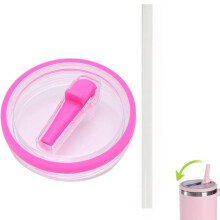 40 oz tumbler flip straw lid rose