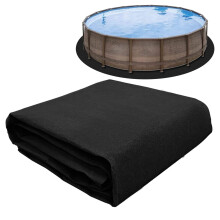 Round Swimming Pool Mat Black Felt Liner Pad 4M