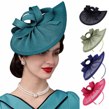 Bowknot fascinator hat with hair hoop, one piece