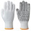 Cotton Polyester PVC Dot Work Gloves White Large 2 Pairs 1