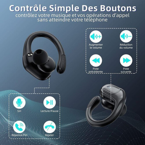 Ασύρματα ακουστικά Bluetooth 5.3, 75 ώρες παιχνιδιού, αδιάβροχα IPX7 με ψηφιακή οθόν 1