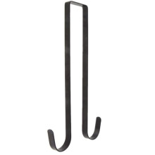 Double Side Wreath Hanger 14.96 Inch Black Metal