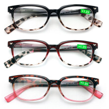 Women's Classic Reading Glasses +3.00 Magnification 3 Pairs