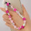 Beaded Phone Lanyard with Smiley Face Charm, Handmade 1