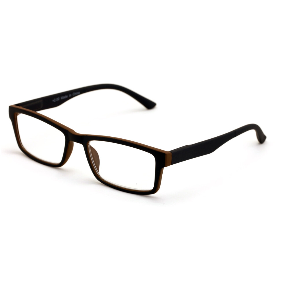 Rectangular Reading Glasses +1.25 with Spring Hinge