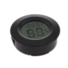 Digital LCD indoor thermometer hygrometer black