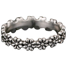 Vintage daisy silver ring small sunflower flower ring