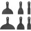 Plastic Spatula Scraper Set for Wallpaper and Drywall 1
