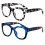 Women's Bold Round Reading Glasses +2.75 2 Pairs 1