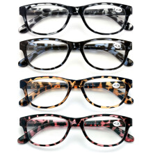 Women's Leopard Reading Glasses +3.25 4 Pairs