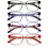 Reading Glasses Transparent Spring Hinge +4.00 4 Pairs 1