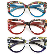 Women's Floral Reading Glasses +1.50 Strength 3 Pairs