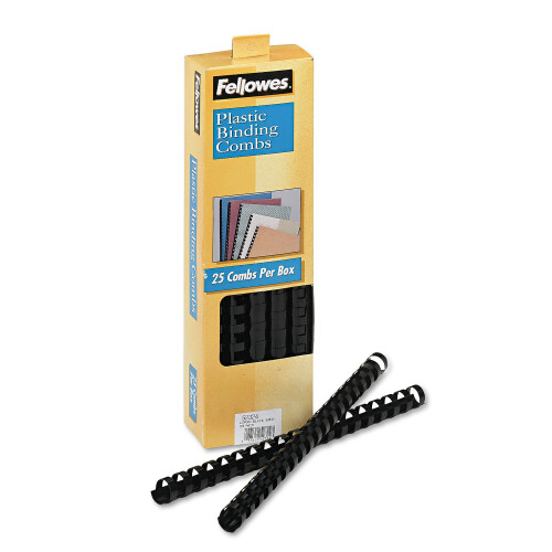 Plastic Comb Binding 5/8-Inch 120-Sheet Black 2pcs 1