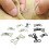 Sewing hooks and eyes closure 100 pcs silver black 4