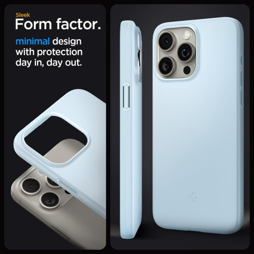 Θήκη iPhone15Pro Max λεπτή, αθόρυβη, μπλε 2