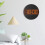TUMALL round wall clock black digital 12-inch 1