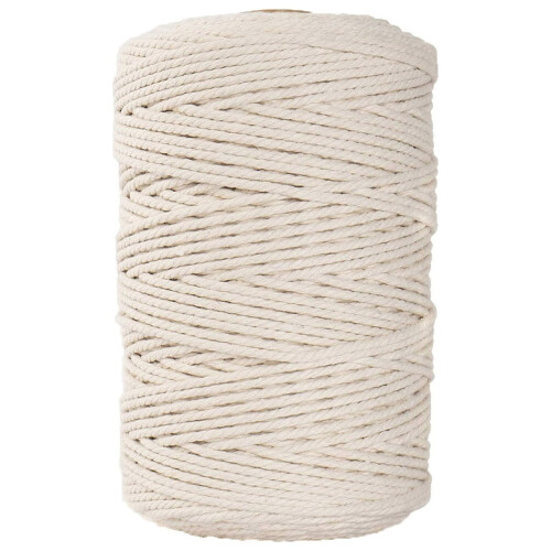 Meiiso cotton rope 3 mm  100 m for macramé crafts