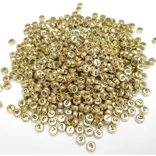 Acrylic Number Beads Old Gold 0-9 500 pcs