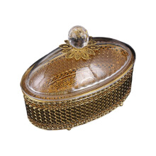 New Year's Eve Cookie Jar Decorative Metal and Acrylic Jar