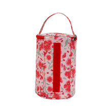 Yarn Storage Bag Crochet Tote with Zipper Red