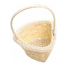 Mini picnic basket plastic woven with handle 1 pc