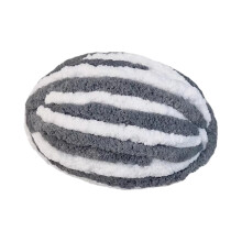 Polyester wool blend chunky yarn gray white 100g