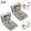 Gate latch lock stainless steel 90-degree hasp and staple 1
