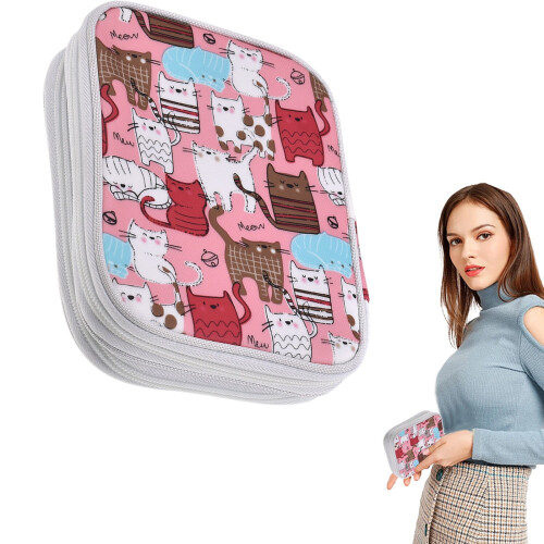 Crochet Hook Case for Knitting Needles, Portable Zippered