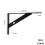Gerich L-shaped metal shelf brackets black 2 pcs 1