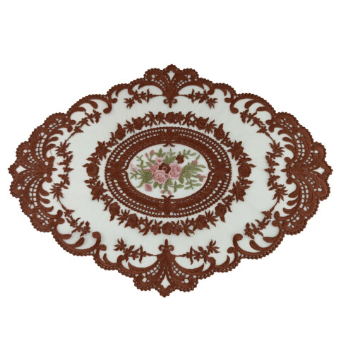 Embroidered Lace Placemat Coaster Set 2 pcs