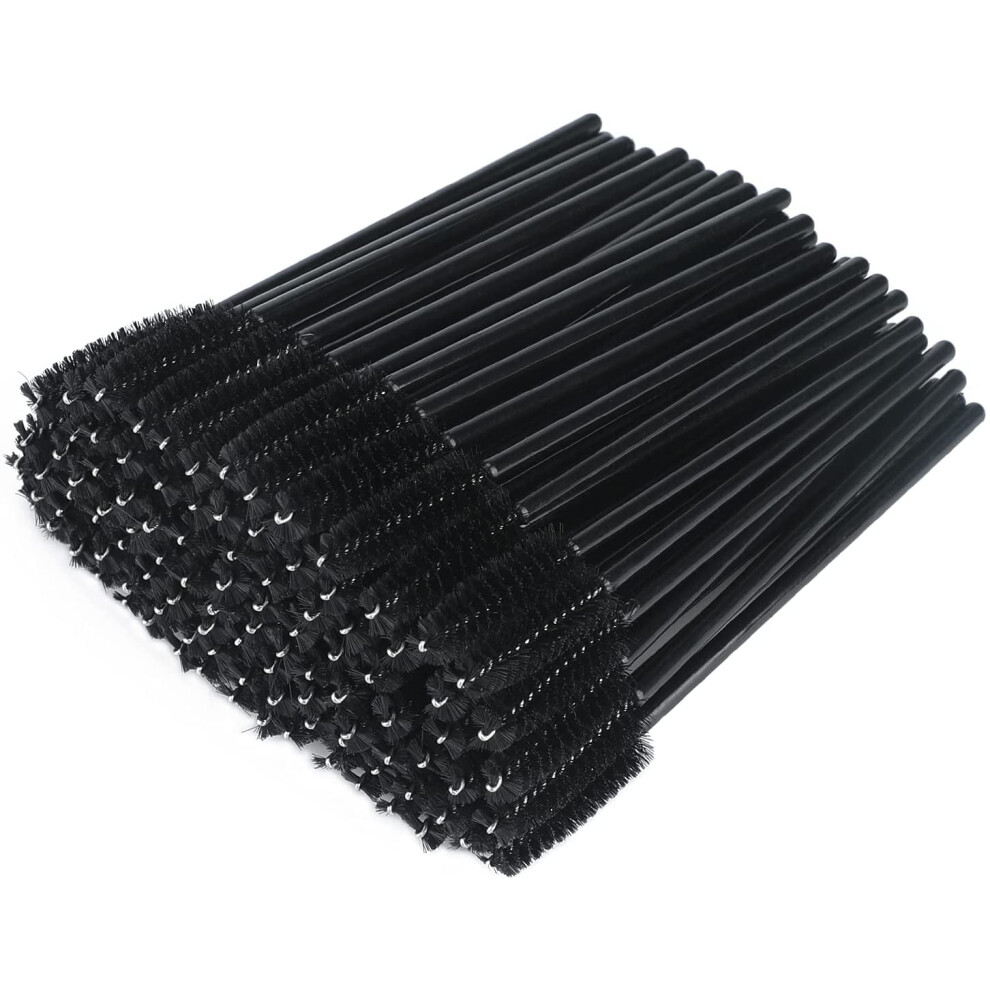 Black Eyelash Brushes Spoolies 200 PCS