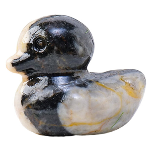 Crystal duckling sculpture stone miniature 1 piece