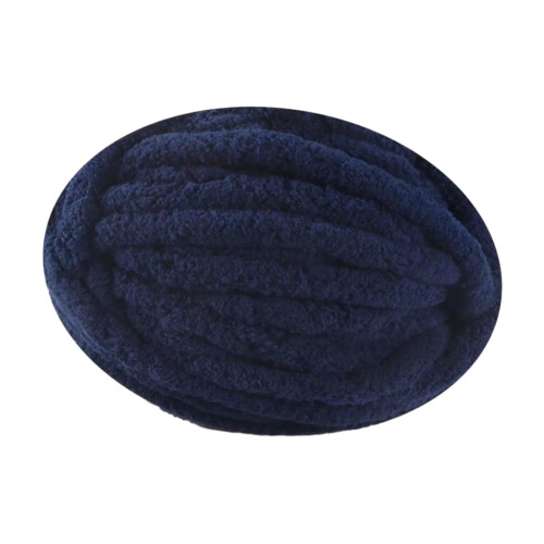 Dark Blue Polyester Wool Blend Crochet Knitting Yarn