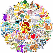 Pokemon vinyl stickers waterproof 100 pcs