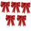 Waterdichte kerststrikken van rood fluweel, 10 stuks 2